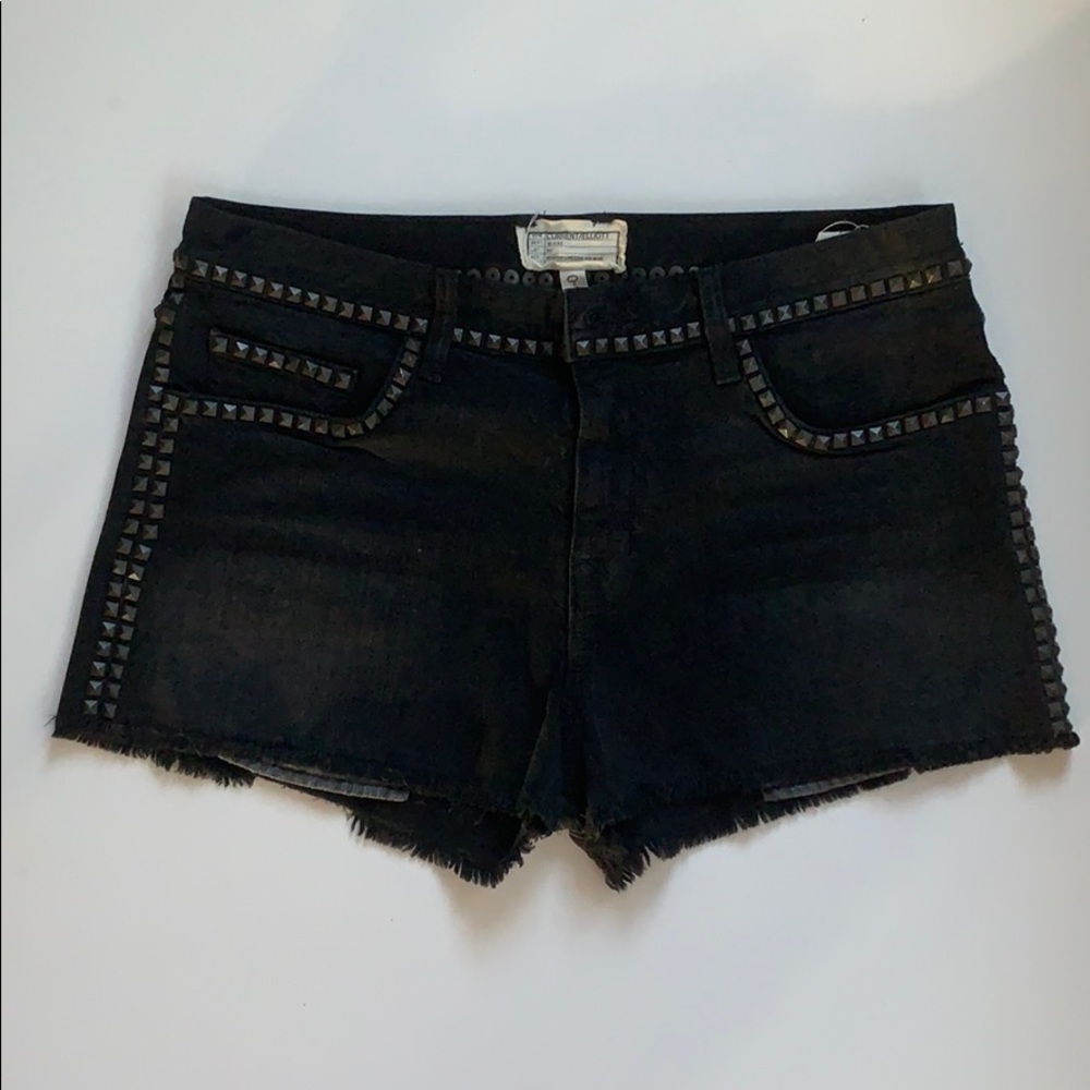 NWT Current Elliott black studded shorts size 26